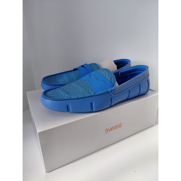SWIMS Mens Size 15 Printed Penny Loafer‎ Sail Blue Slip On Loafers Shoes NIB main image 4